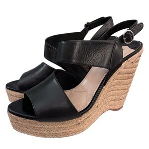 Prada Espadrilles Slingback Wedge Sandals